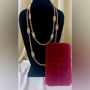 VTG Carmrose Kross JBK Jackie Kennedy Paperclip Station Necklace